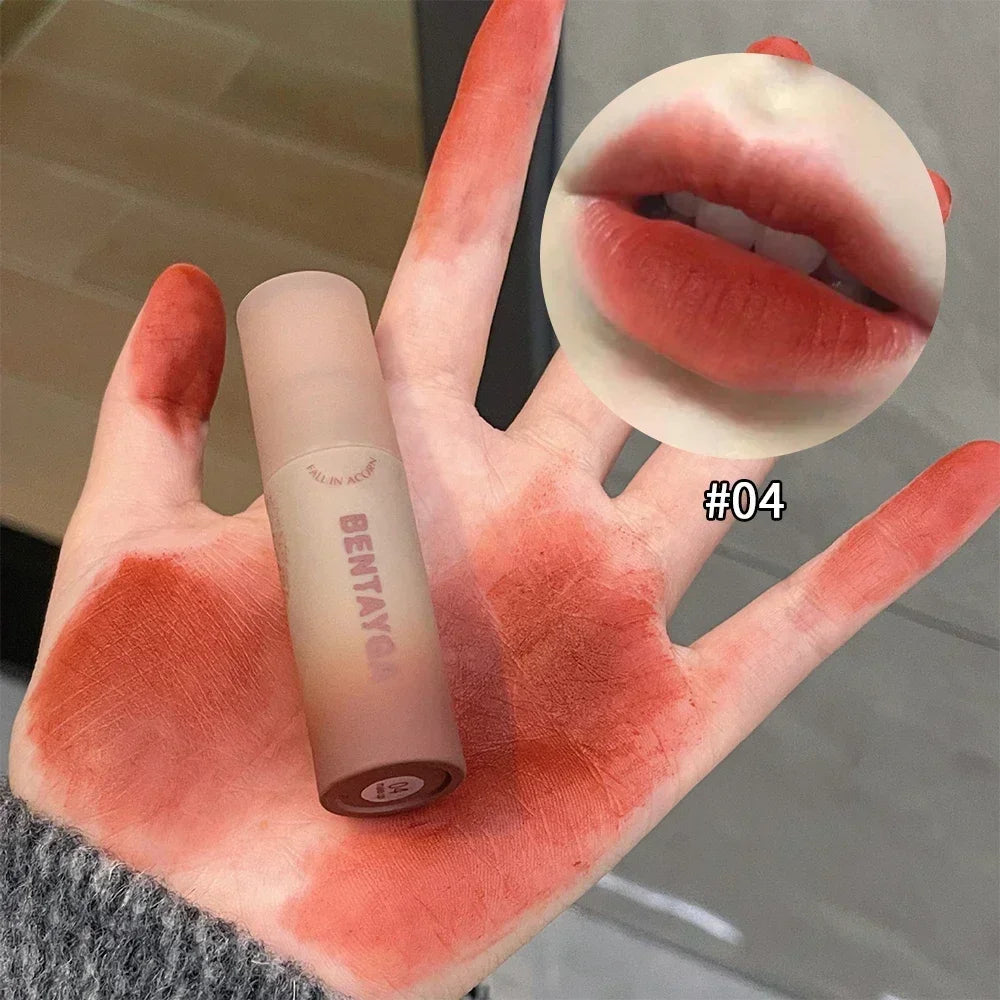 6 Colors Matte Lip Gloss Waterproof Easy To Wear Velvet Rose Red Brown Lip Mud Nude Lasting Liquid Lipstick Lips Makeup Cosmetic