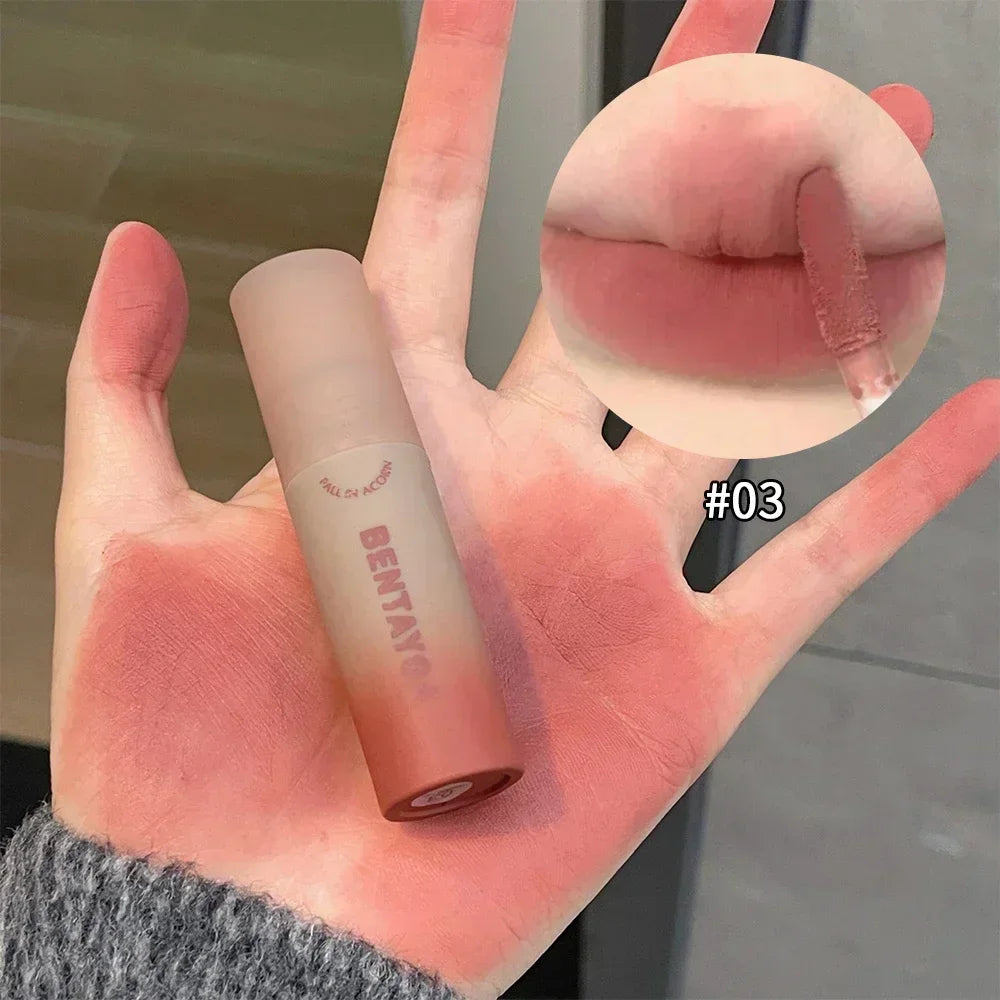 6 Colors Matte Lip Gloss Waterproof Easy To Wear Velvet Rose Red Brown Lip Mud Nude Lasting Liquid Lipstick Lips Makeup Cosmetic