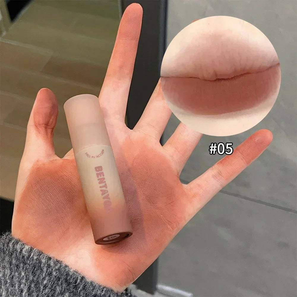 6 Colors Matte Lip Gloss Waterproof Easy To Wear Velvet Rose Red Brown Lip Mud Nude Lasting Liquid Lipstick Lips Makeup Cosmetic